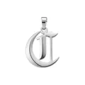 Pendentif lettre C gothique en argent pour bijoux personnalisés élégants - Lettre C (Pendentif Seul)
