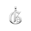 Élégant pendentif lettre B de style gothique avec une superbe finition en argent poli - Lettre G (Pendentif Seul)