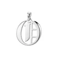 Pendentif lettre O gothique poli pour collier en acier inoxydable argenté de qualité - Lettre O (Pendentif Seul)