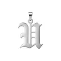 Pendentif lettre U argenté style gothique pour bijoux personnalisés - Lettre U (Pendentif Seul)