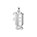 Pendentif initiale lettre Y en argent poli de style gothique pour collier bijou - Lettre Y (Pendentif Seul)