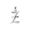 Pendentif lettre Z de style gothique ancien en argent poli brillant. - Lettre Z (Pendentif Seul)