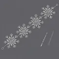 Luxury crystal snowflake bridal hair vine with silver bobby pins for wedding styles - Silver Snowflake Headband HS-J7476S