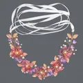Elegant forest style acrylic flower headband with white pearls for wedding events - Gold Flower and Leaf Headband HS-J7313G