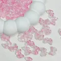 Close-up of pink glass bow beads 14x10mm for DIY jewelry making accessories - Bowtie (L812#) / 14x10mm / Light Pink