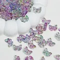 Close-up of 14x10mm iridescent glass bowknot beads for handmade jewelry crafts - Iridescent Butterfly