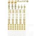 Juego de 180 piezas de joyería para rastas en oro y plata con anillos dorados - 90 Piezas/Paquete / Dorado
