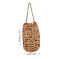 Cesta de almacenamiento tejida a mano para colgar en pared 30,5x19cm - Cesta Decorativa de Pared 20*13*30.5CM / Color madera natural