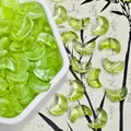Detail of light green crescent moon glass beads for DIY jewelry making 10x14x5mm - Moon Style (L623#) / 10x14x5mm / Light Green