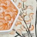 Macro view of peach moon-shaped glaze beads for DIY handmade necklace and bracelet crafts - Orange