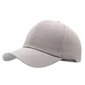 Klassische schlichte graue verstellbare Baseballkappe für optimalen Sonnenschutz - Einheitsgröße Verstellbar / Hellgrau mit weißem Sandwich-Einsatz