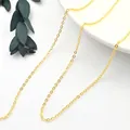 Κοντινό πλάνο της χρυσής αλυσίδας O 14k από χαλκό για χειροποίητα κοσμήματα - 1,2 mm αλυσίδες rolo sparkle / Χρυσό 18Κ