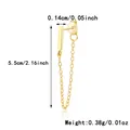Minimalist gold plated S925 silver chain stud earring with a 5.5cm vertical drop - Bar Style / 925 Silver / Gold