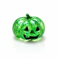 Green glowing Halloween pumpkin ornament with glitter for garden micro landscapes - 7.5*6cm 144g / Green