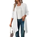 Cárdigan blanco elegante de manga larga para mujer, estilo informal de otoño ligero - S / Tops / Blanco