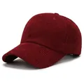 Premium burgundy corduroy baseball cap with soft texture and classic adjustable fit - Adjustable / Burgundy