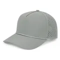 Casquette de camionneur grise à séchage rapide à cinq panneaux avec trous de ventilation - 55-57cm / Gris