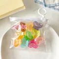 Mini heart shaped hair claw clips in candy jelly colors for kids in a clear bag - Jelly Heart Claw Clip
