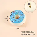 Handmade realistic PU donut fridge magnet with blue icing and colorful sprinkles - Fridge Magnet (Magnetic Back) / 1 Piece / Blue