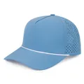 Casquette de baseball 5 panneaux bleu clair, imperméable avec cordelette décorative. - 55-57cm / Bleu clair
