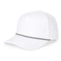 Casquette de camionneur blanche à 5 panneaux avec détail de corde - 55-57cm / Blanc
