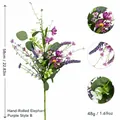 Detailed dimensions and weight of purple artificial lavender and eucalyptus bouquet - Hand-rolled Realistic Purple Style B / Single Pack