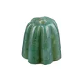 Porta incenso in pietra verde naturale con design a forma di zucca scanalata decor - Agata Indiana (Base per Incenso Fiore 20mm)