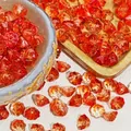 Detaillierte Makroaufnahme von roten Glasperlen in Lotusform für DIY-Schmuckherstellung - Lotuskapselform (L926) / Orangerot