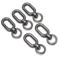 Premium gunmetal zinc alloy swivel lobster clasps for DIY keychains and handmade craft jewelry - Oval Buckle / 10 Pieces Pack / Gun Black
