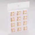 Set mit 12 Paar Cartoon-Tier-Schraubohrringen aus Edelstahl in der Displaybox - Pony / 12 Paare/Packung