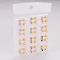 Set di 12 paia di orecchini a lobo a forma di delfino in acciaio inox con chiusura a vite - Delfino / 12 Paia/Confezione