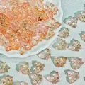 Gros plan de perles papillon en cristal rose 12x15mm pour la création de bijoux DIY - Style Papillon Lampwork (L468) / 25 Pièces/Paquet (12x15mm) / Rosé