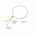 Verstellbares Armband mit 18K Goldbeschichtung, Box-Kette und 5mm Schiebeperle - DIY Armband (SL-030) / Gold