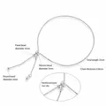 Verstellbare silberfarbene Boxkette mit Silikonperlen und Fixierperlen, Gesamtlänge 23cm - DIY Armband + Fixierte Perle (SL-030) / Weißgold