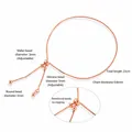 Bracelet ajustable en chaîne gourmette or rose pour bijoux DIY avec perles silicone - Bracelet DIY + Perle Fixe (SL-030) / Or rose