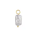 Natural white baroque pearl pendant variant with s925 gold plated silver loop for DIY - Baroque Pearl Style (HY-A0013) / Gold