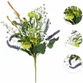Bouquet de fleurs artificielles avec eucalyptus et lavande violette Style A - Style Violet Réaliste Roulé à la Main A / Pack Individuel