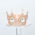 Detalle de corona de aleación de oro rosa con pedrería para decoración de tartas - Diamantes de Imitación Blancos / Rosa oro