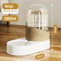 Distributeur d'eau automatique 3800ml pour chats et chiens, design minimaliste marron et blanc - Abreuvoir Simple / 3800ml / Brun Lomi
