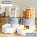 Ensemble distributeur d'eau et nourriture automatique pour animaux, gris Milo, 3800 ml - Ensemble Abreuvoir et Mangeoire / 3800ml / Gris Milow