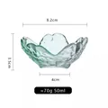 Coupelle à sauce japonaise en verre en forme de fleur de cerisier, capacité de 50 ml - Plat Fleur de Cerisier Vert Dégradé / Diamètre 8.2cm, Hauteur 3.5cm