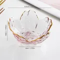 Coupelle à sauce en verre Sakura avec rebord doré, pack de 1, diamètre 8,3 cm - Plat Fleur de Cerisier Rose (Bord Doré) / 1 Pièce/Pack (Diamètre 8.3cm)