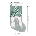 Green gnome Christmas stocking with dimensions 46x26cm for holiday decor - Green Knit Gnome Female Style / Green