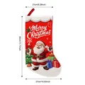 Large red Santa Claus Christmas stocking gift bag with detailed 45cm height dimensions - Red Printed Santa Style / 45x27cm