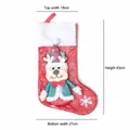 Decorative pink Christmas stocking with a 3D reindeer figure and white plush cuff detail - Candy Color Reindeer Christmas Stocking / Pink