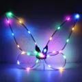 Glowing LED butterfly fairy wings for girls party costumes and magic performance dress-up - White Multicolor LED Wings / Single Wings / White