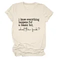 Vista dettagliata della t-shirt casual beige con stampa di lettere nere audaci - Taglia S / Top / Colore sabbia