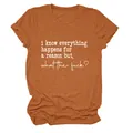 Détail d'un t-shirt pour femme en mélange de coton avec texte humoristique - S / Hauts / Orange Brûlé (Police Blanche)