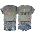 Vista dettagliata della stampa fronte e retro della t-shirt grigia da donna I Love My Job - Taglia S / Top / Grigio scuro (Stampa nera)
