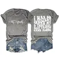 Πίσω όψη γκρι casual T-shirt με τύπωμα 'I WAS SO INNOCENT' - S / Tops / σκούρο γκρι